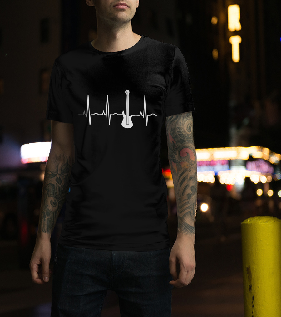Bass Player Bass Guitar Heartbeat Beat T-Shirt
