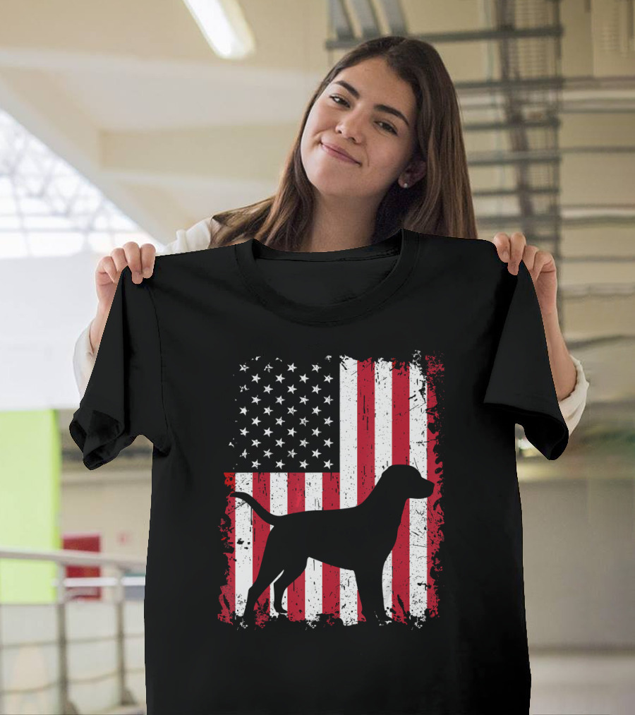 Labrador 4th of July Patriotic American U Flag T-Shirt