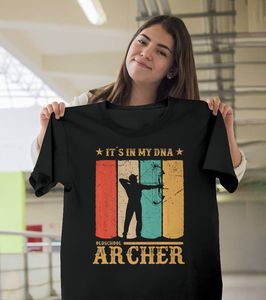 It's In My DNA Oldschool Archer Retro Vintage Archery 1970s T-Shirt