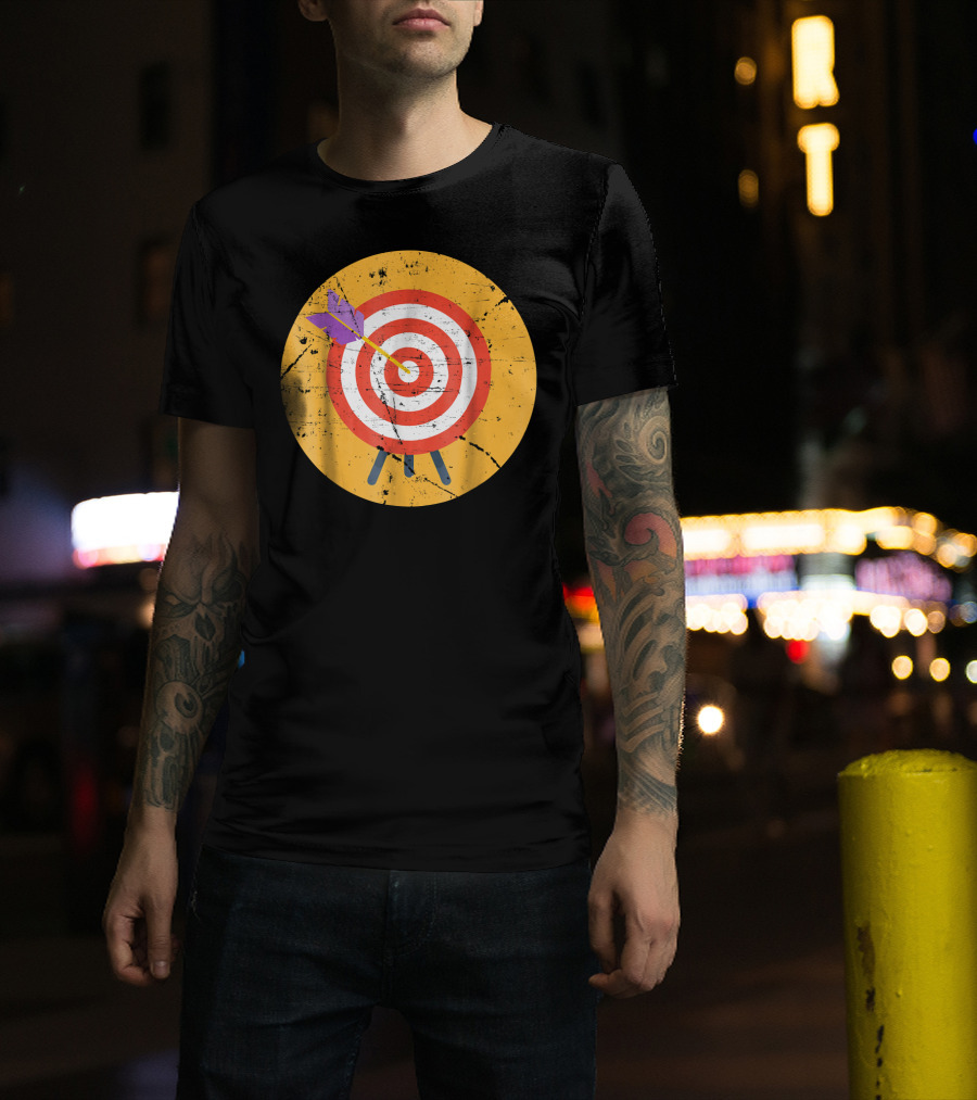 Archery Target With Purple Arrow T-Shirt