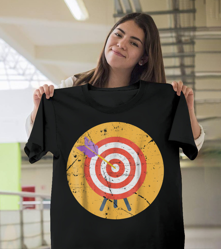 Archery Target with Purple Arrow T-Shirt