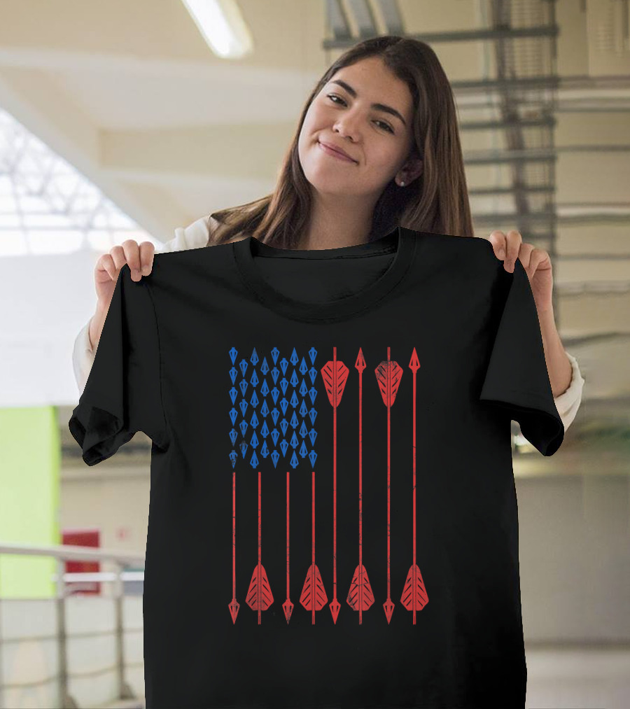 Archery USA American Flag Arrows Hunting T-Shirt