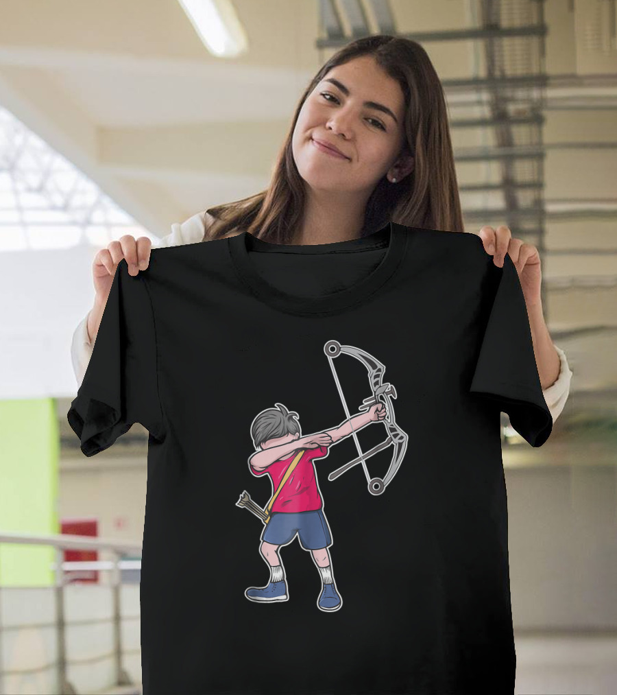 Dabbing Archer Dab Archery Boy Competition Bow and Arrow T-Shirt