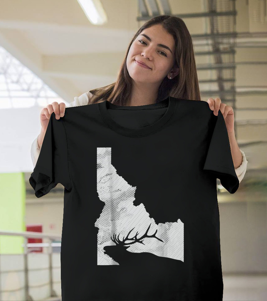 Idaho Elk Hunting Map T-Shirt