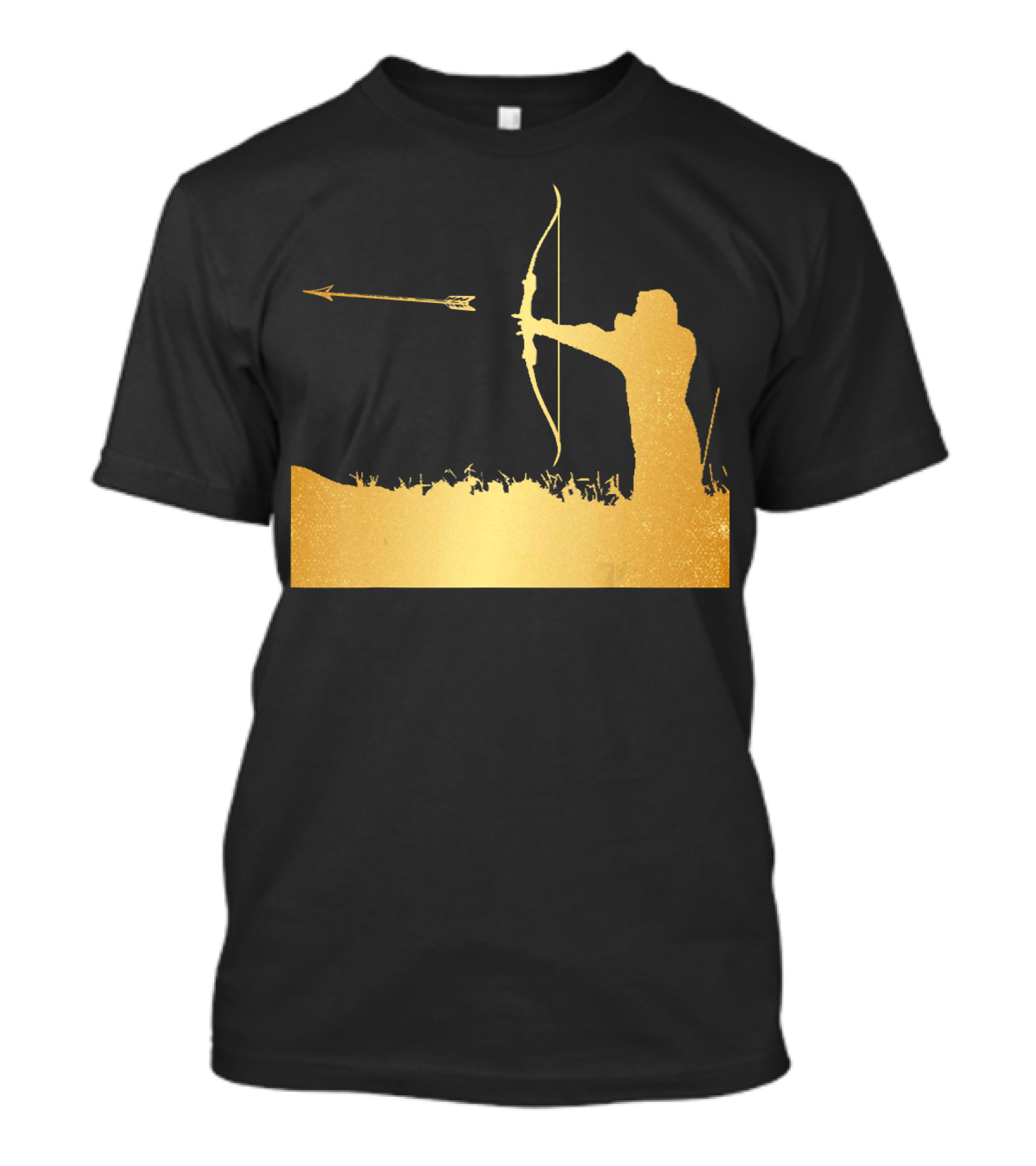 Gold Archery Archer Bow Arrow Funny Party T-Shirt