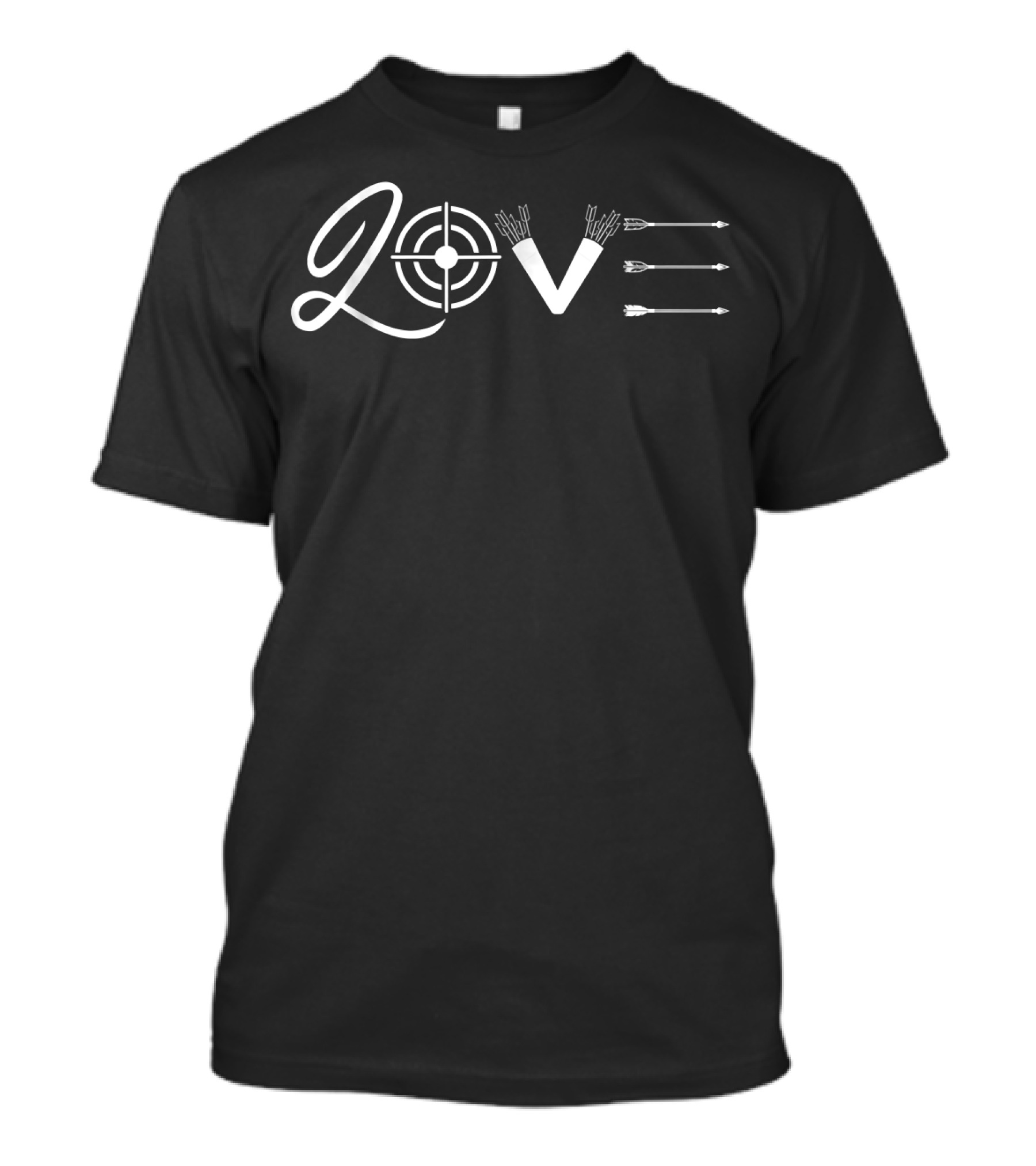 Love Archery Target Arrows Typography T-Shirt