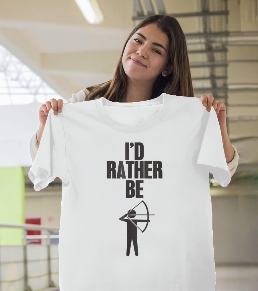 I'd Rather Be Shooting My Bow Silhouette Archery T-Shirt