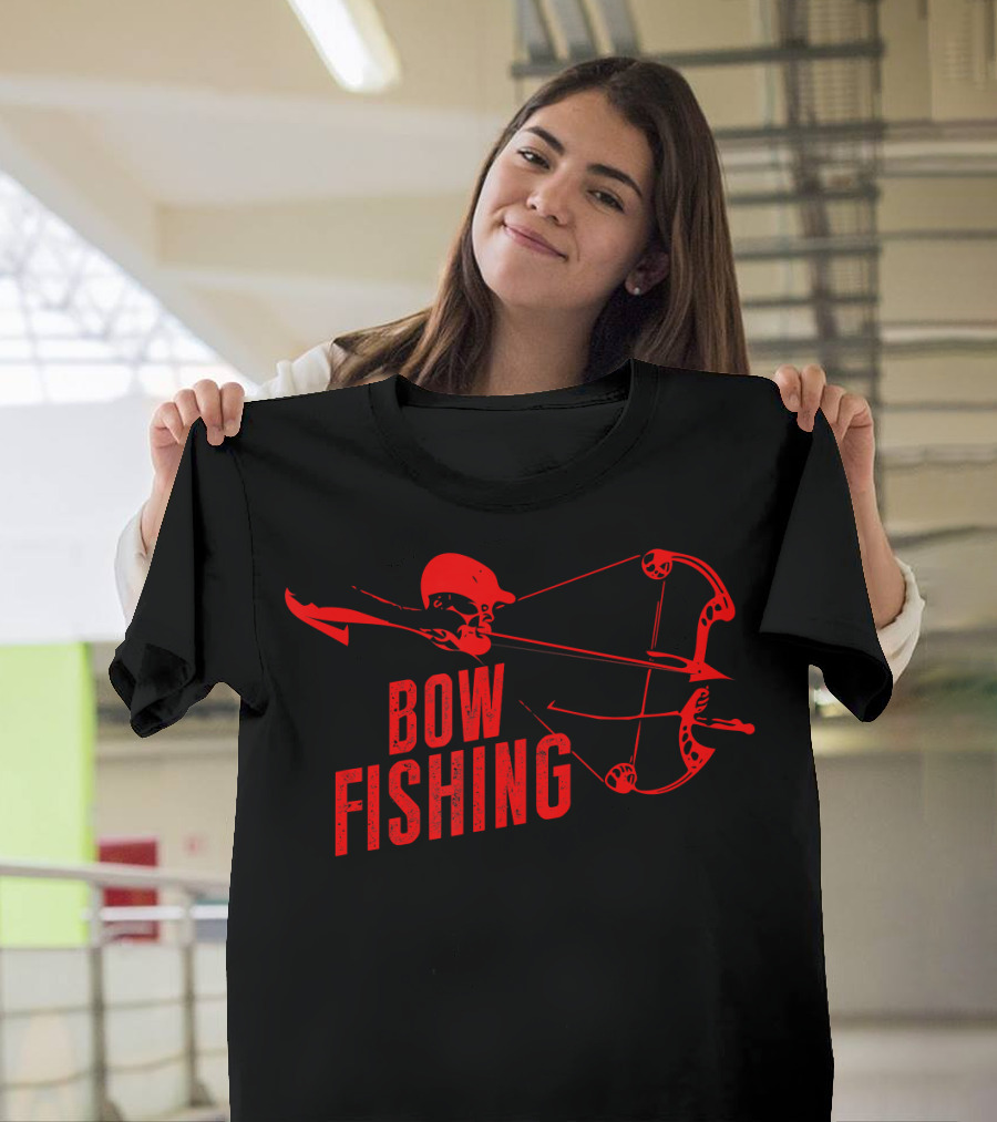 Bow Fishing Archer with Bowfish Archery Bow T-Shirt