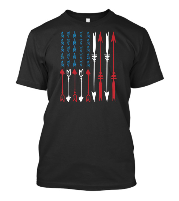 USA Flag Archery Arrows Dad Target T-Shirt