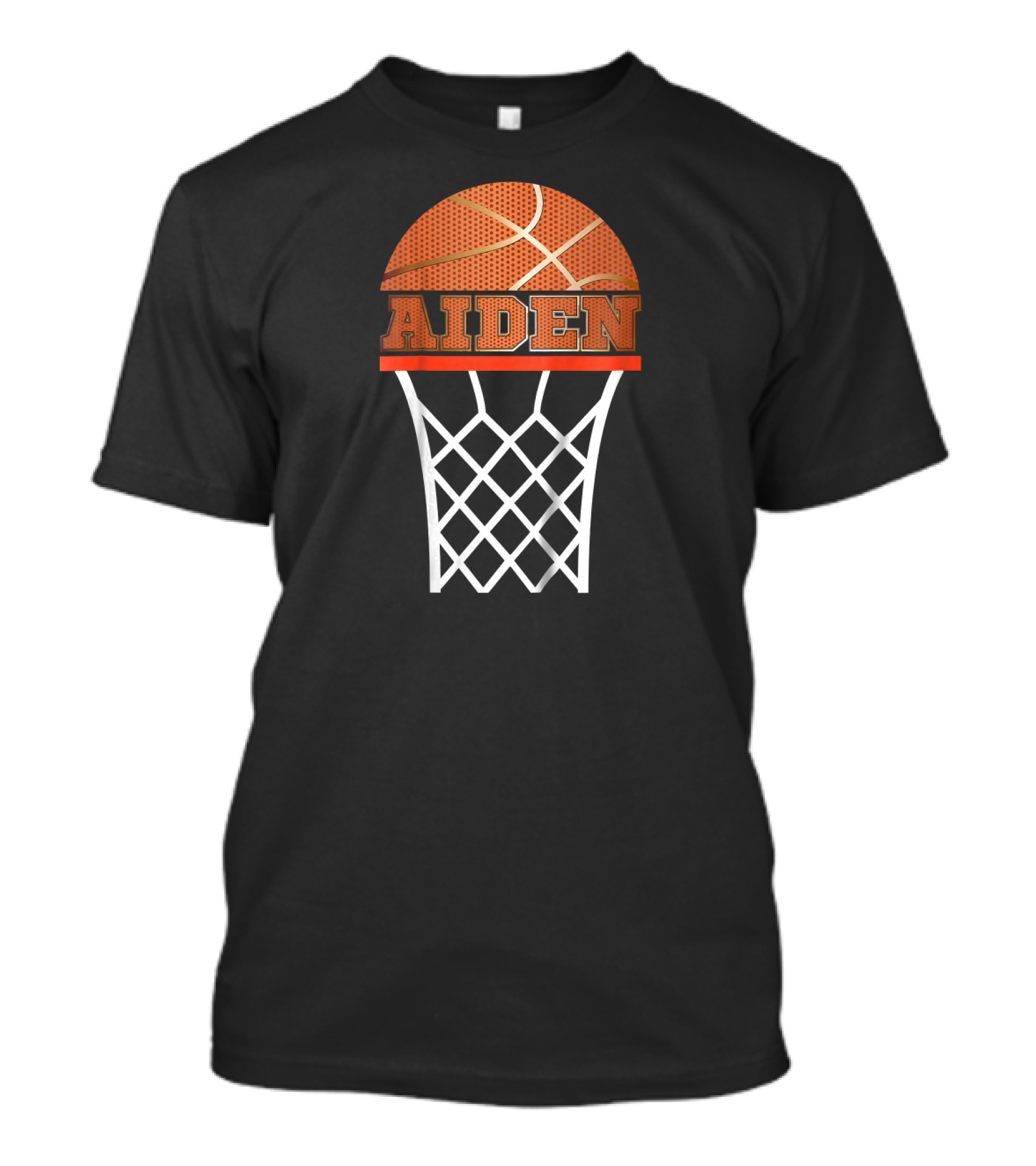Aiden Kids Basketball Boy Custom Name T-Shirt