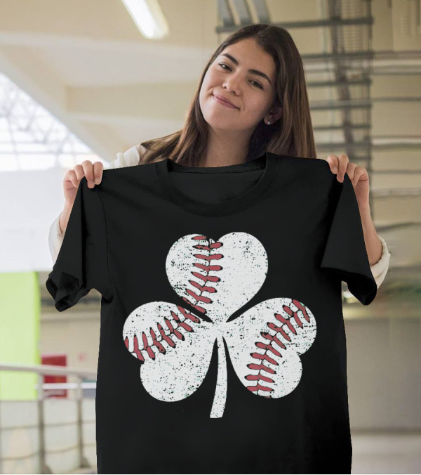Shamrock Baseball Stitching Vintage Appeal T-Shirt