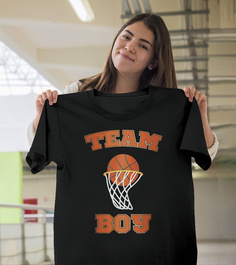 Team Boy Basketball Gender Reveal T-Shirt