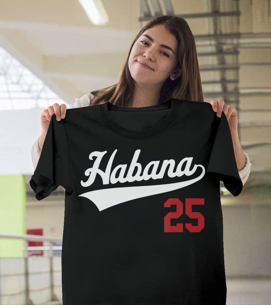 Habana 25 Baseball Camiseta Havana Cuba T-Shirt