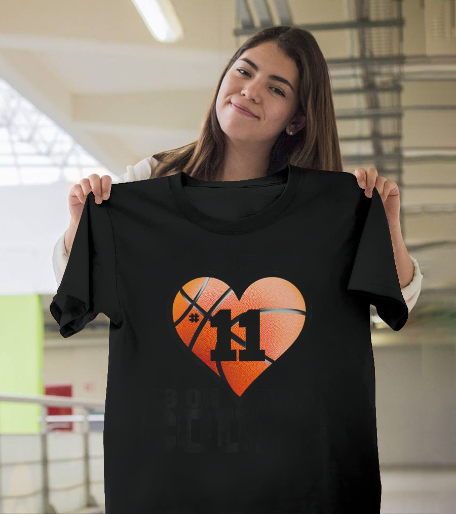 My Heart Is On That Court #11 Basketball T-Shirt