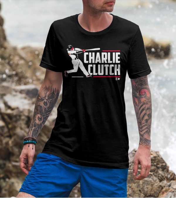 Charlie Clutch Baseball Player Swinging T-Shirt