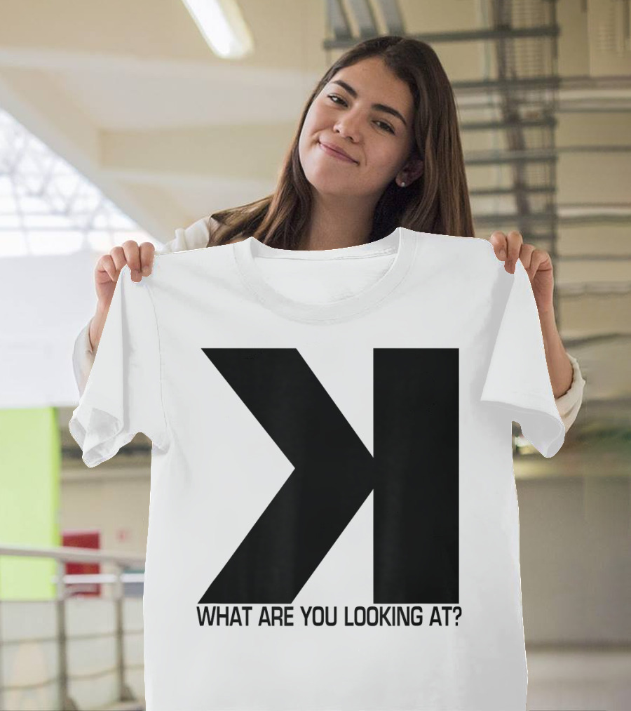 Baseball Strikeout Looking K What Are You Looking At Funny Scorekeep T-Shirt