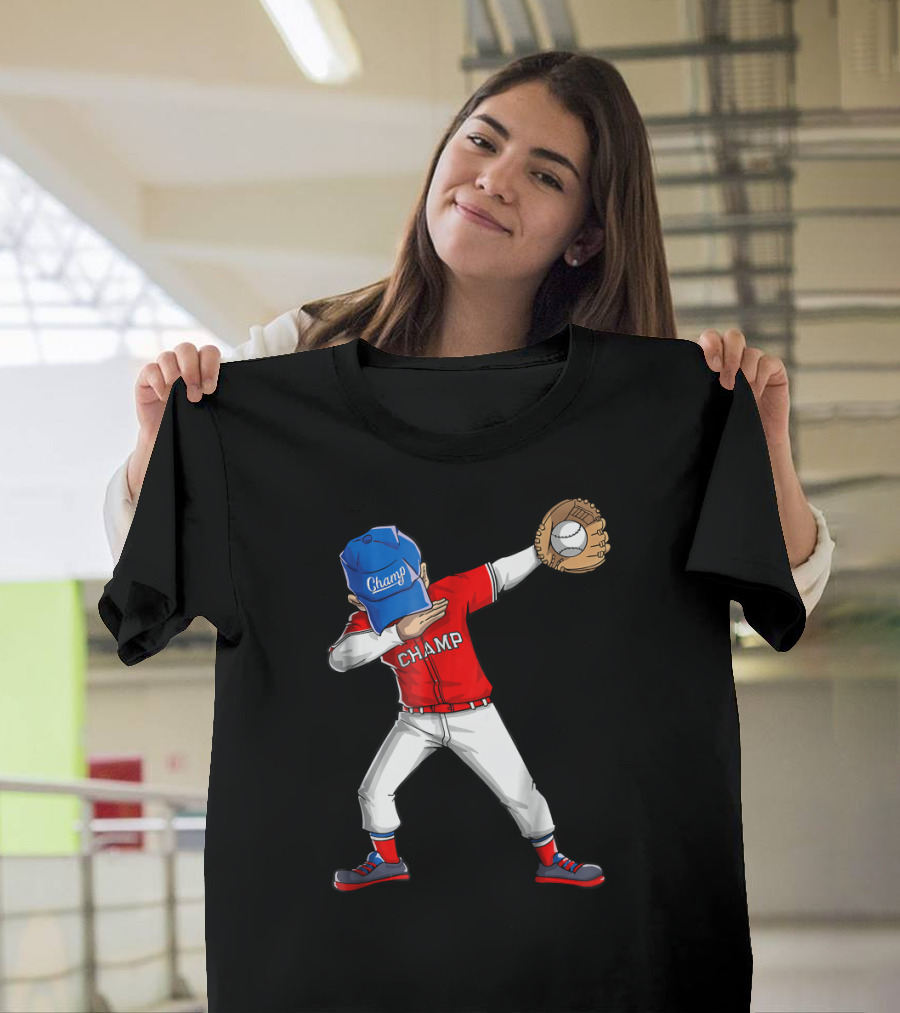 Champ Baseball Player Dabbing Dance Pose T-Shirt