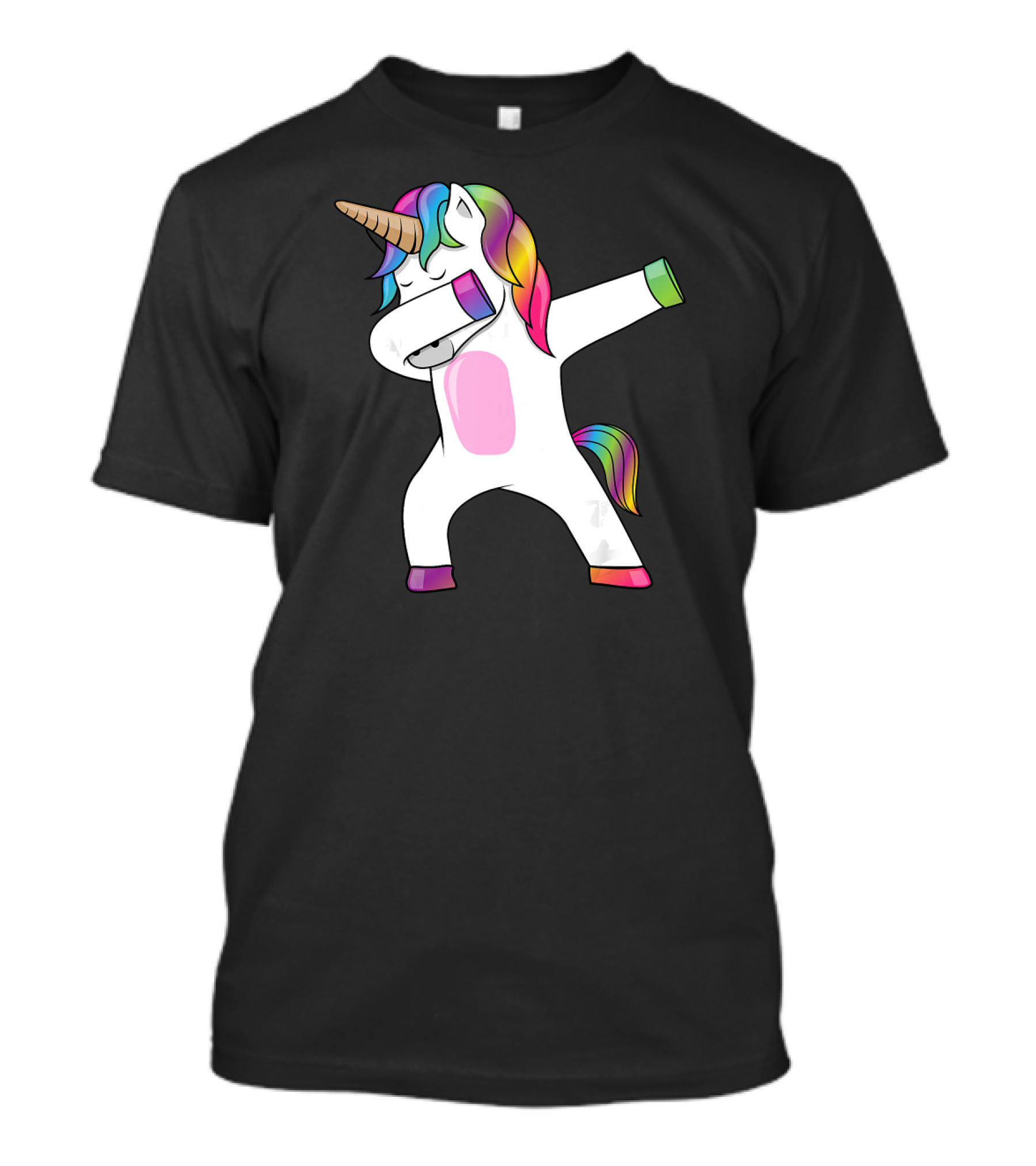 Dabbing Unicorn Dab Dance Rainbow Mane T-Shirt