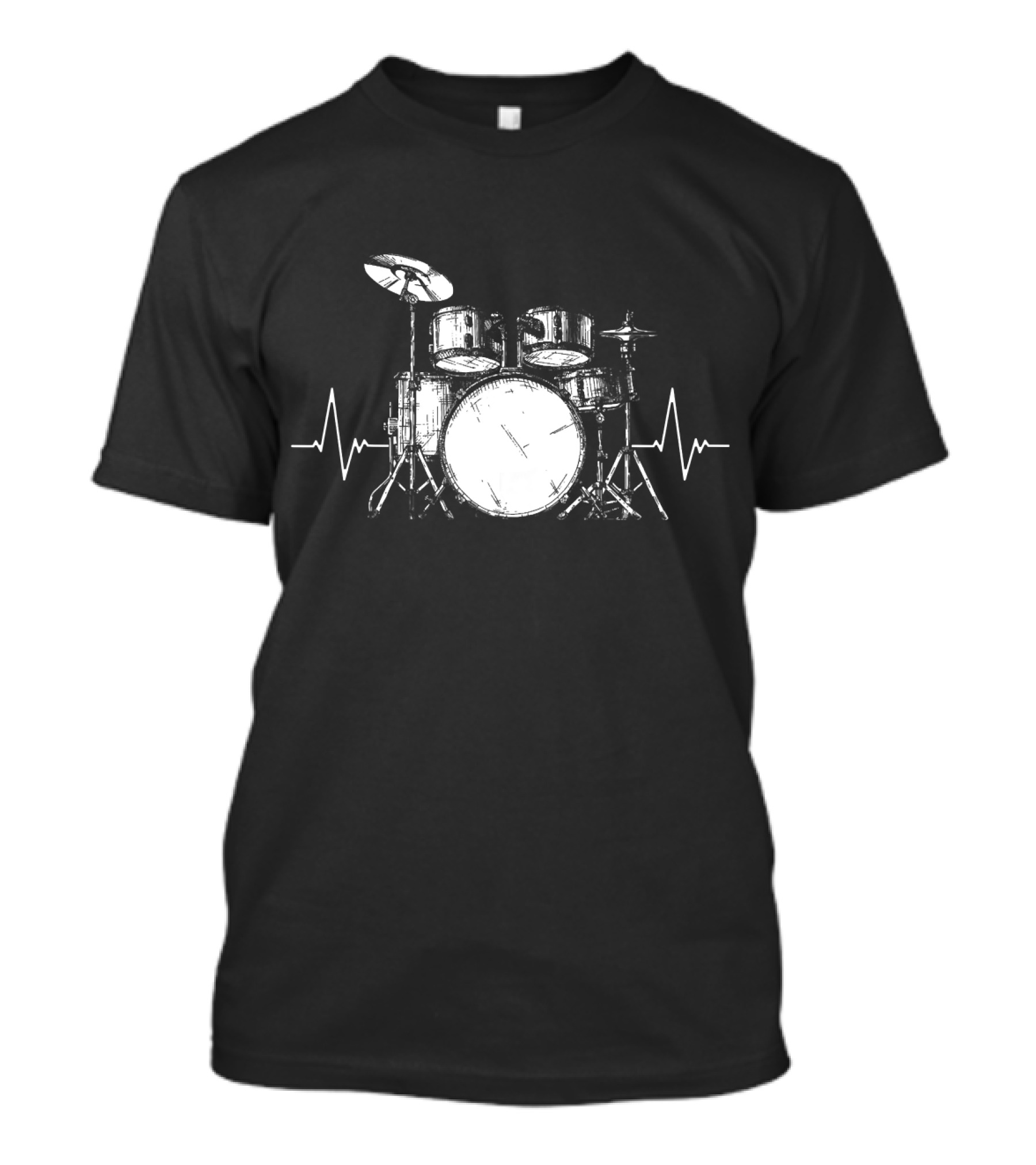 Drums Heartbeat Lifeline Music Lover T-Shirt