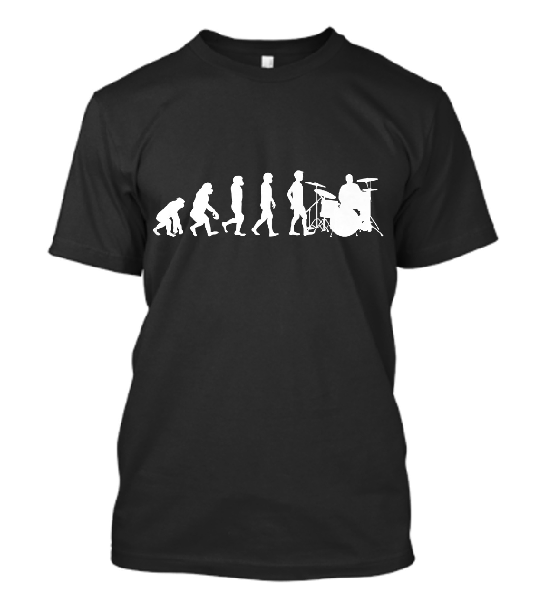 Evolution Drummer Drums Silhouette With Drum Set T-Shirt
