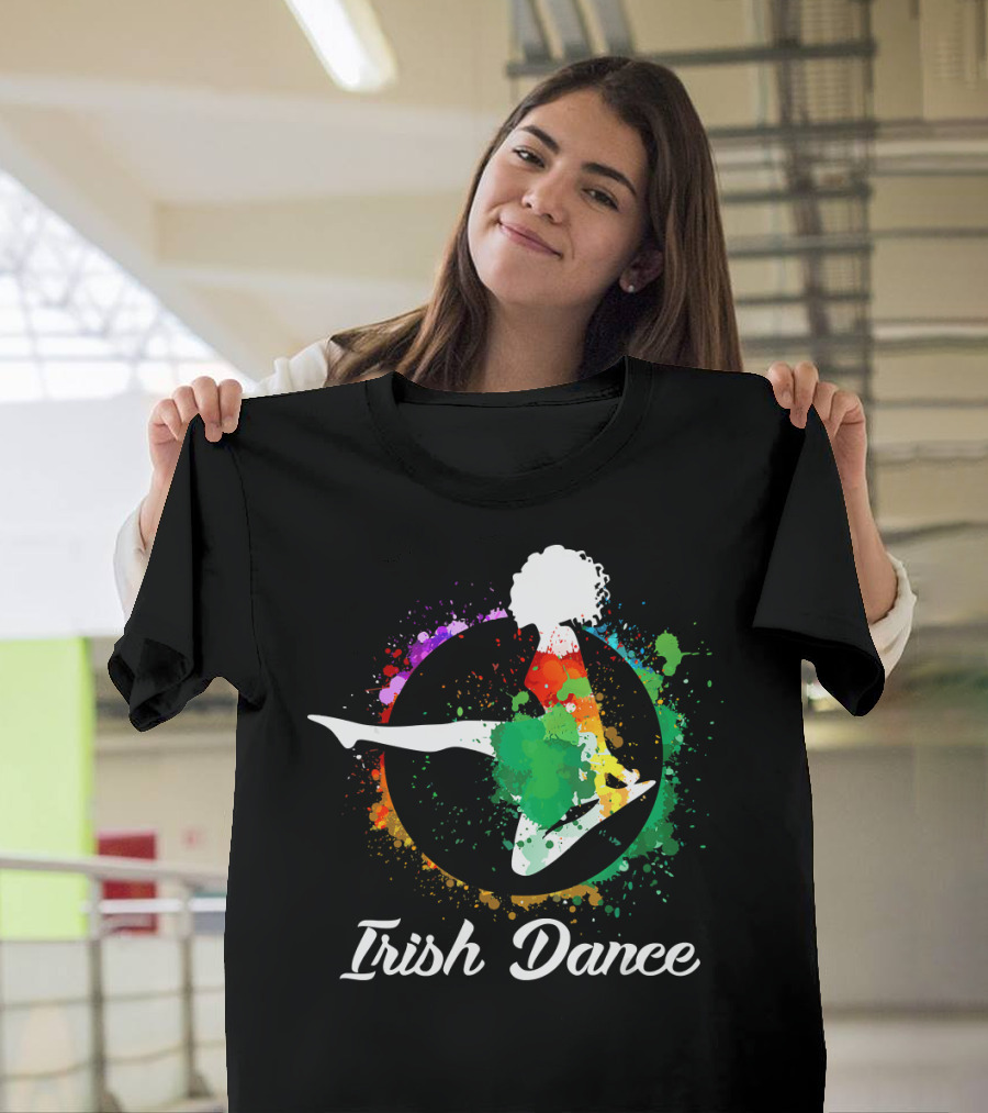 Irish Dance Colorful Splash Jump T-Shirt