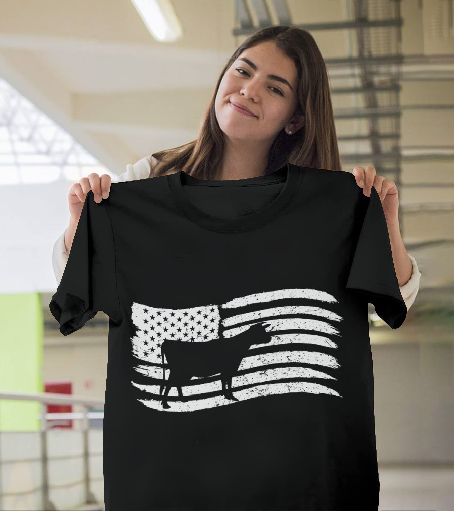 American Flag Cow T-Shirt