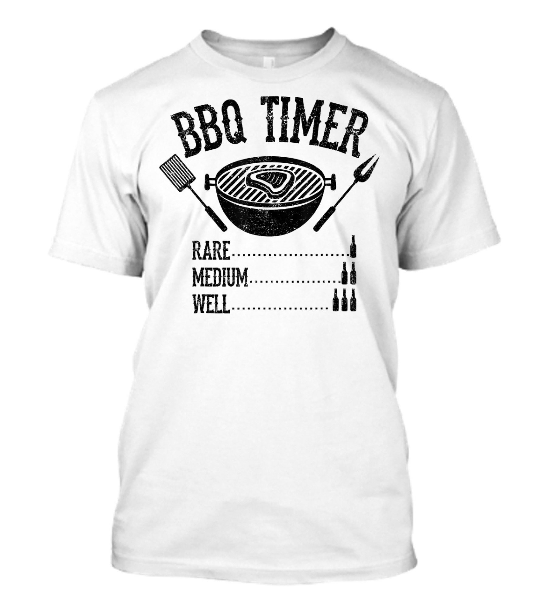BBQ Timer Barbecue Meat Grilling Chef Rare Medium Well T-Shirt