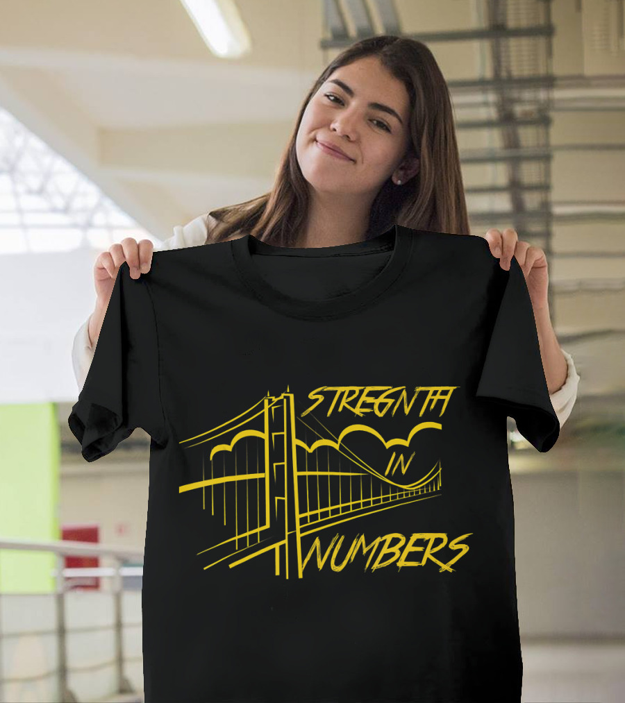Strength in Numbers Golden State Distressed Basketball Team T-Shirt