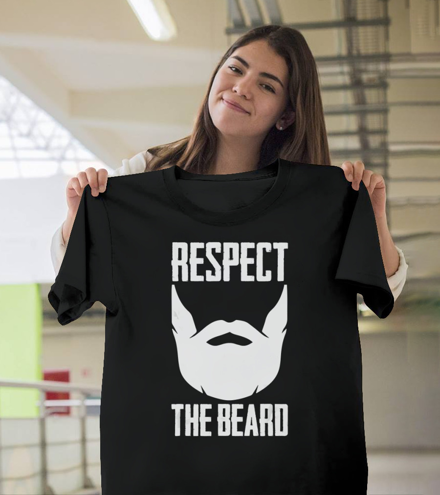 Respect The Beard Funny Goatee Grap Beard T-Shirt