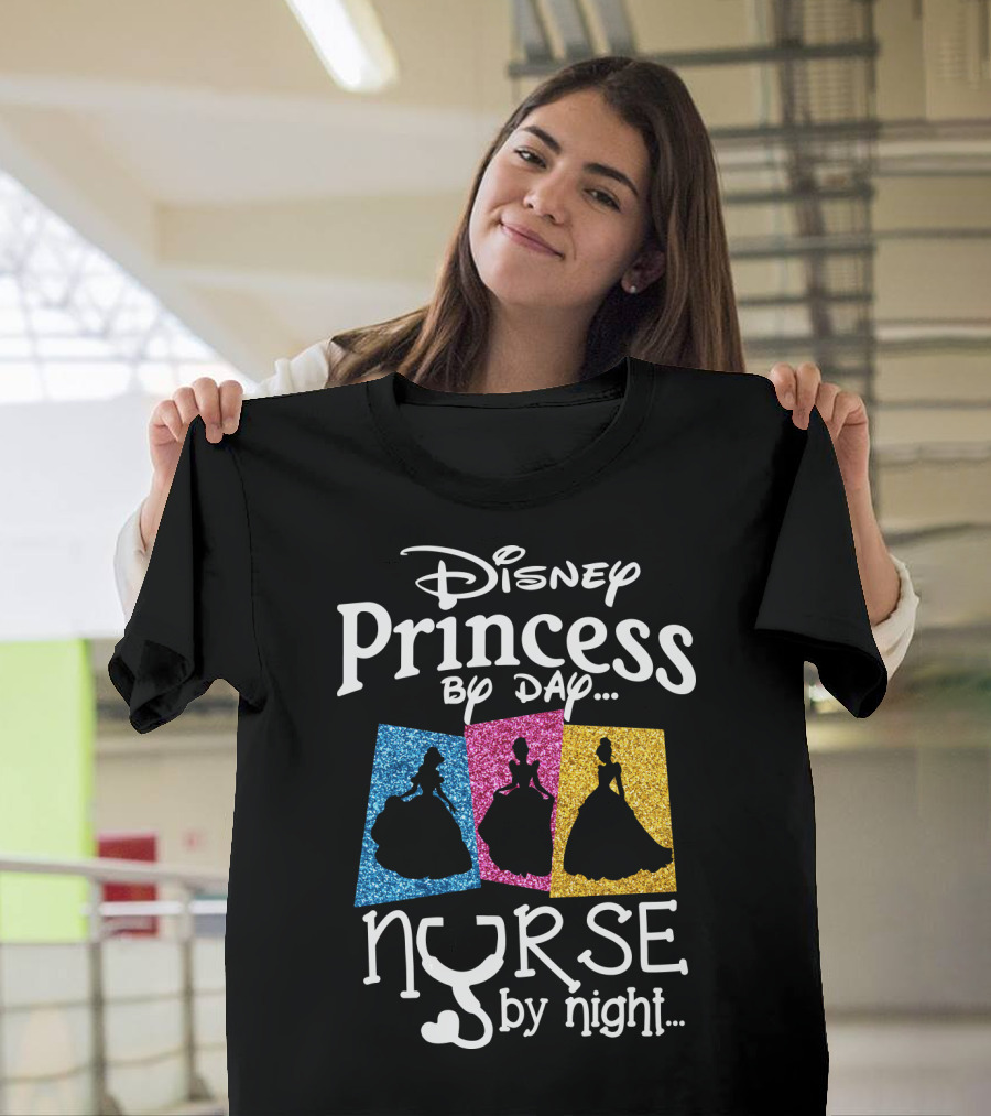 Disney Princess By Day Nurse By Night T-Shirt