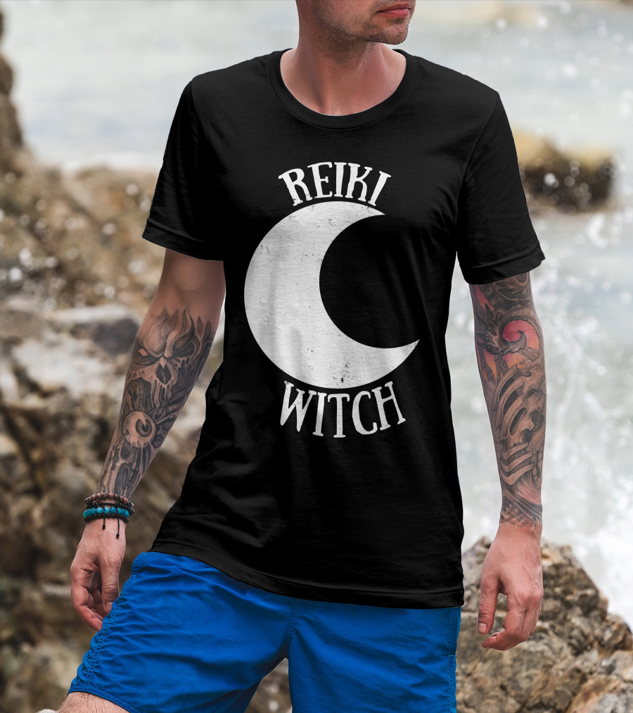 Reiki Witch Moon Crescent T-Shirt