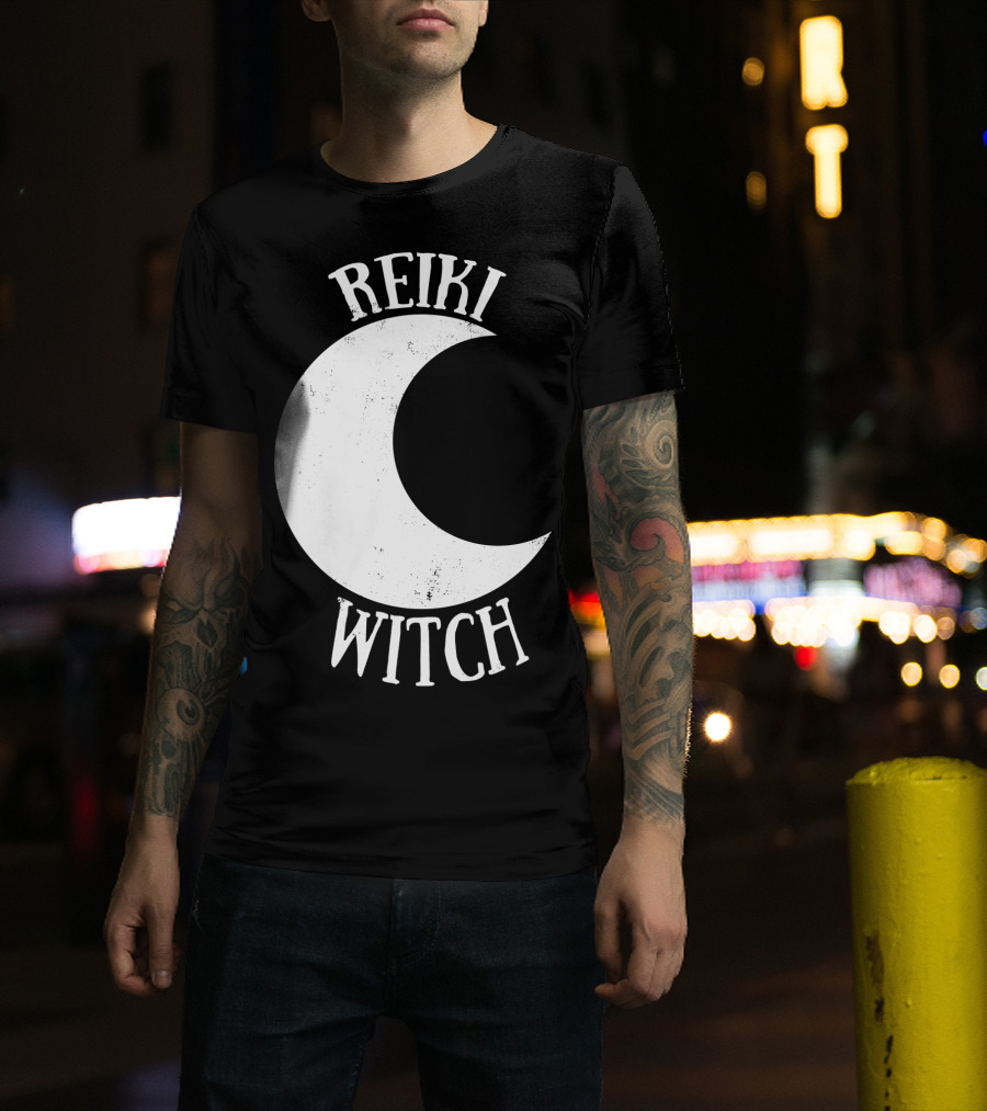 Reiki Witch Moon Crescent T-Shirt