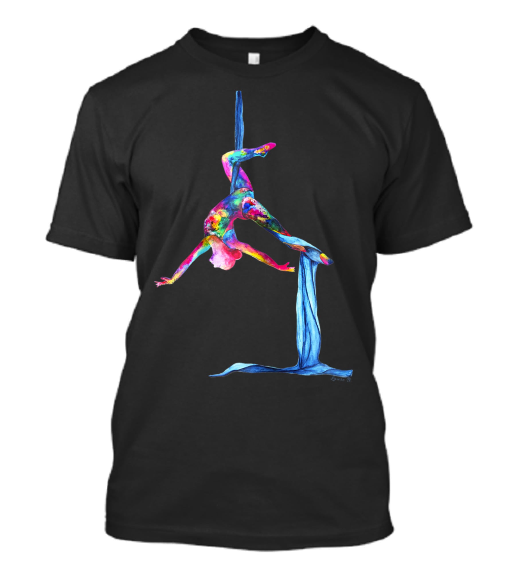 Aerial Silk Yoga Colorful Performance T-Shirt
