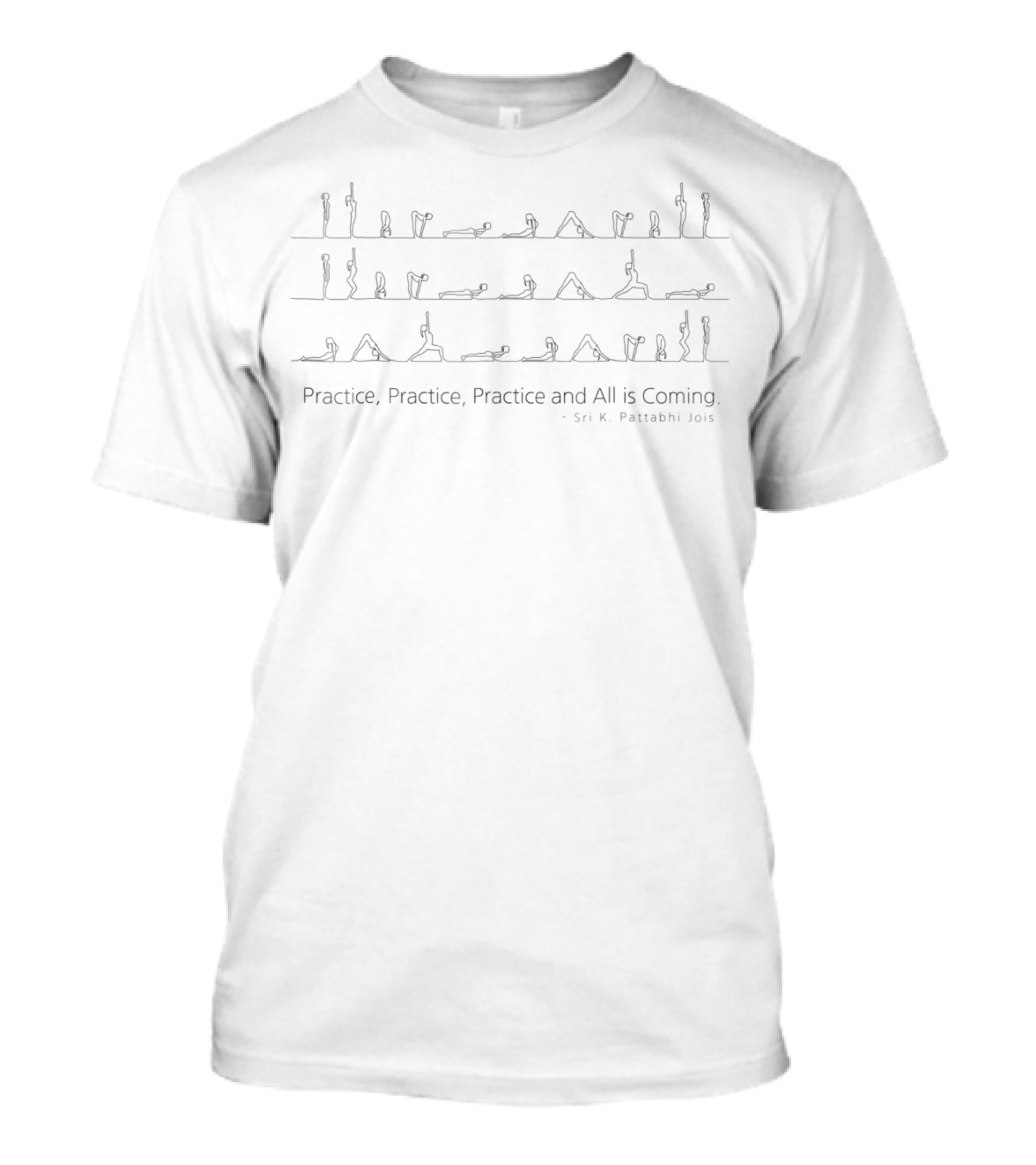 Ashtanga Vinyasa Yoga Surya Namaskar Practice Postures Sri K. Pattabhi Jois T-Shirt