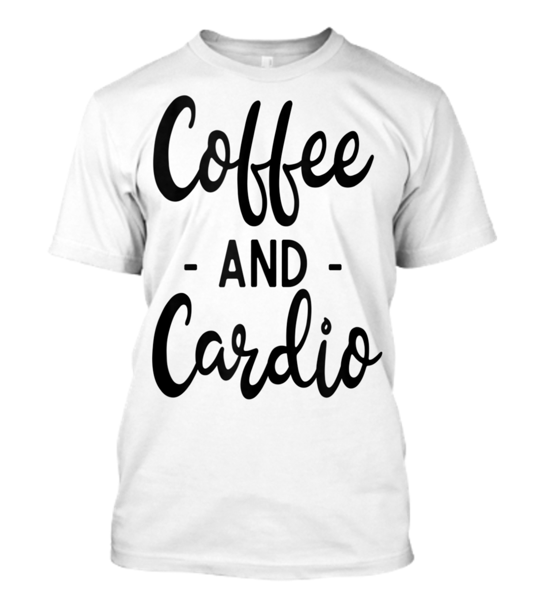 Coffee And Cardio Gym Yoga Workout Fitness Motivation T-Shirt