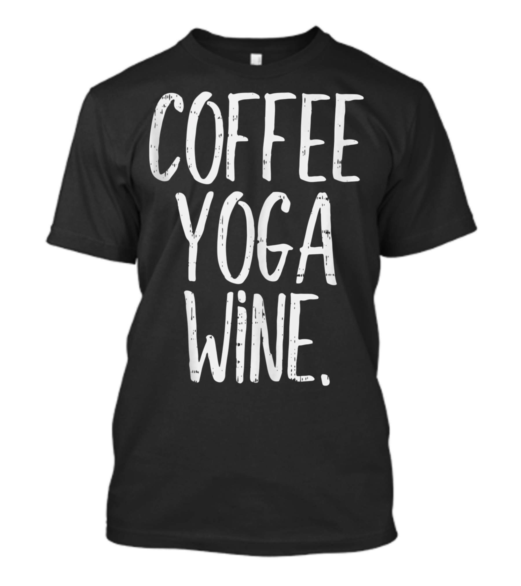 Coffee Yoga Wine Funny Workout Drinking T-Shirt