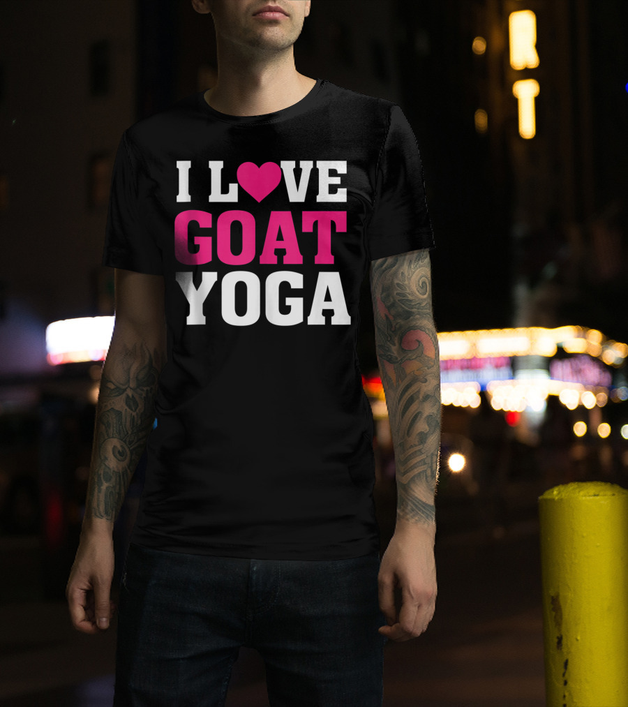 I Love Heart Goat Yoga T-Shirt