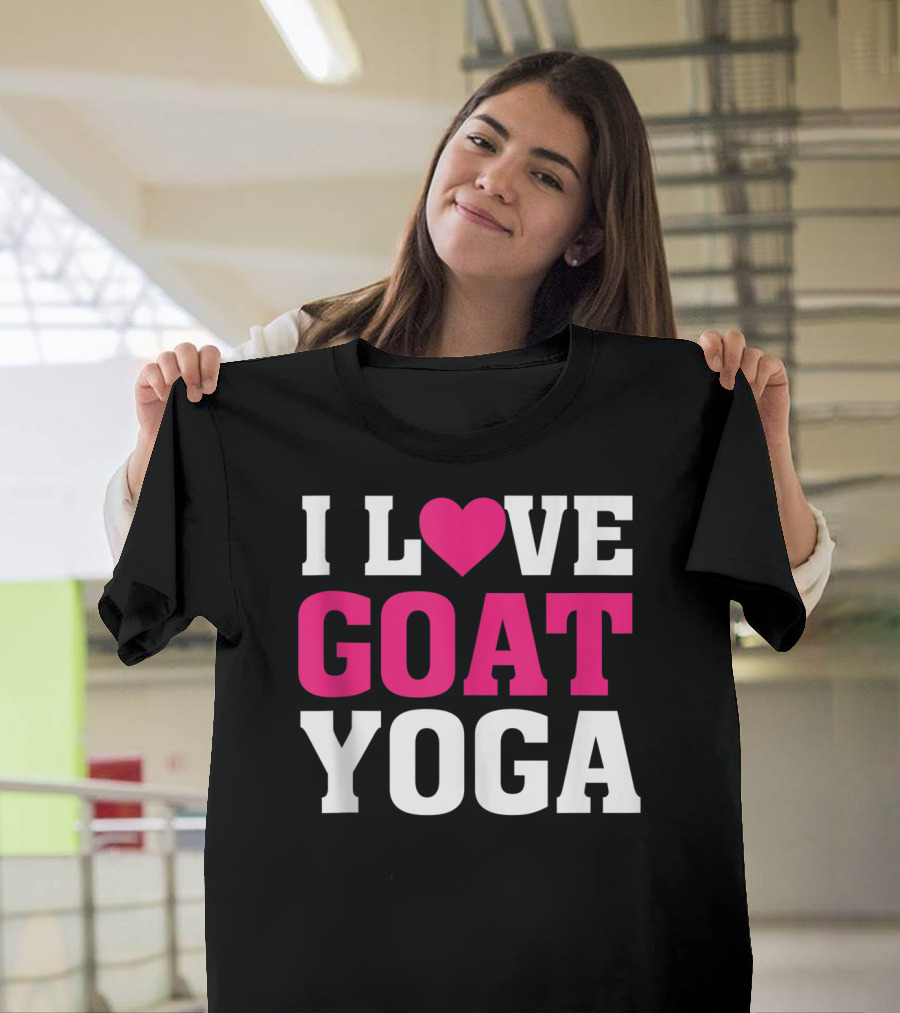 I Love Heart Goat Yoga T-Shirt