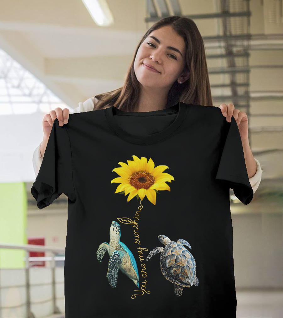 You Are My Sunshine Turtle Sunflower T-Shirt
