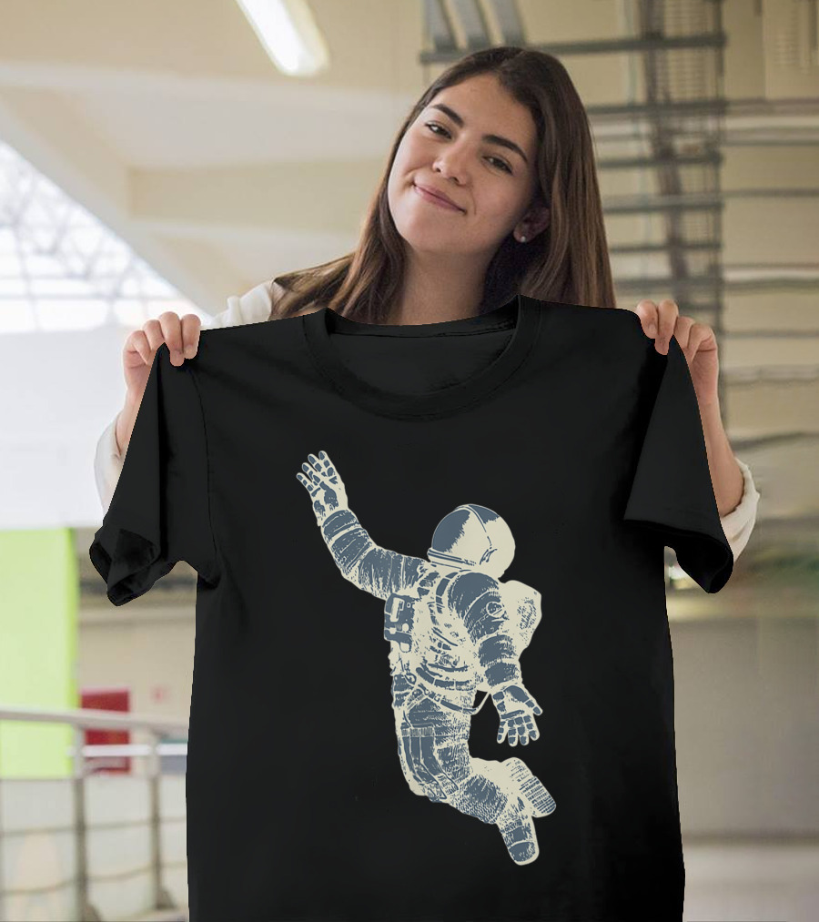 NASA Astronaut Floating in Space with Cool Pose T-Shirt