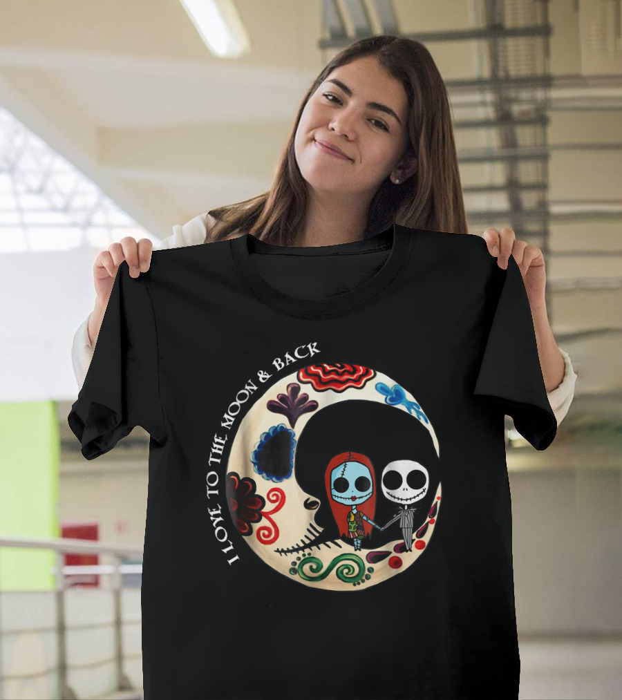 Awesome Halloween I Love You To The Moon Back Nightmare Inspired Love T-Shirt