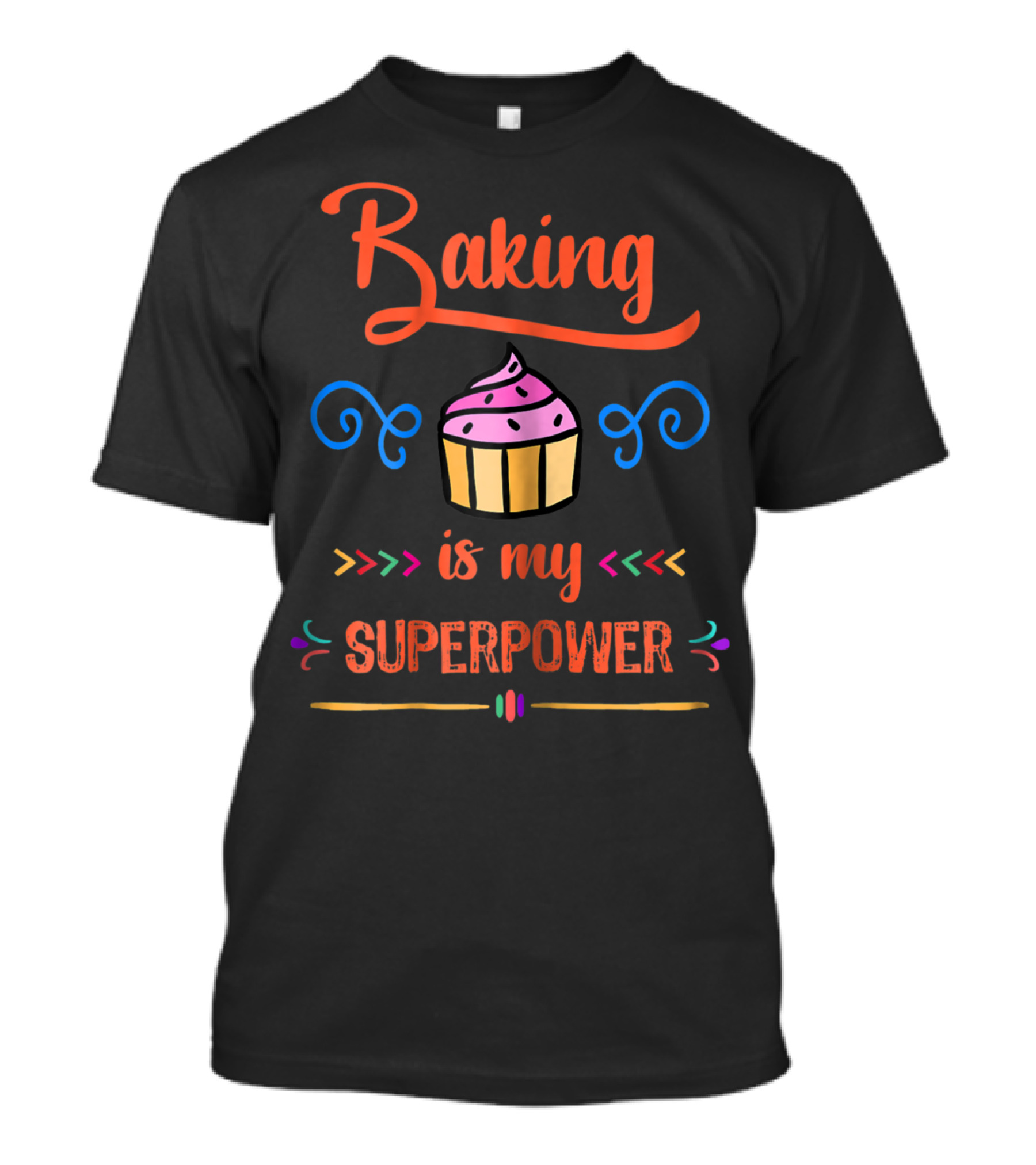 Baking Is My Superpower Cupcake Halloween T-Shirt