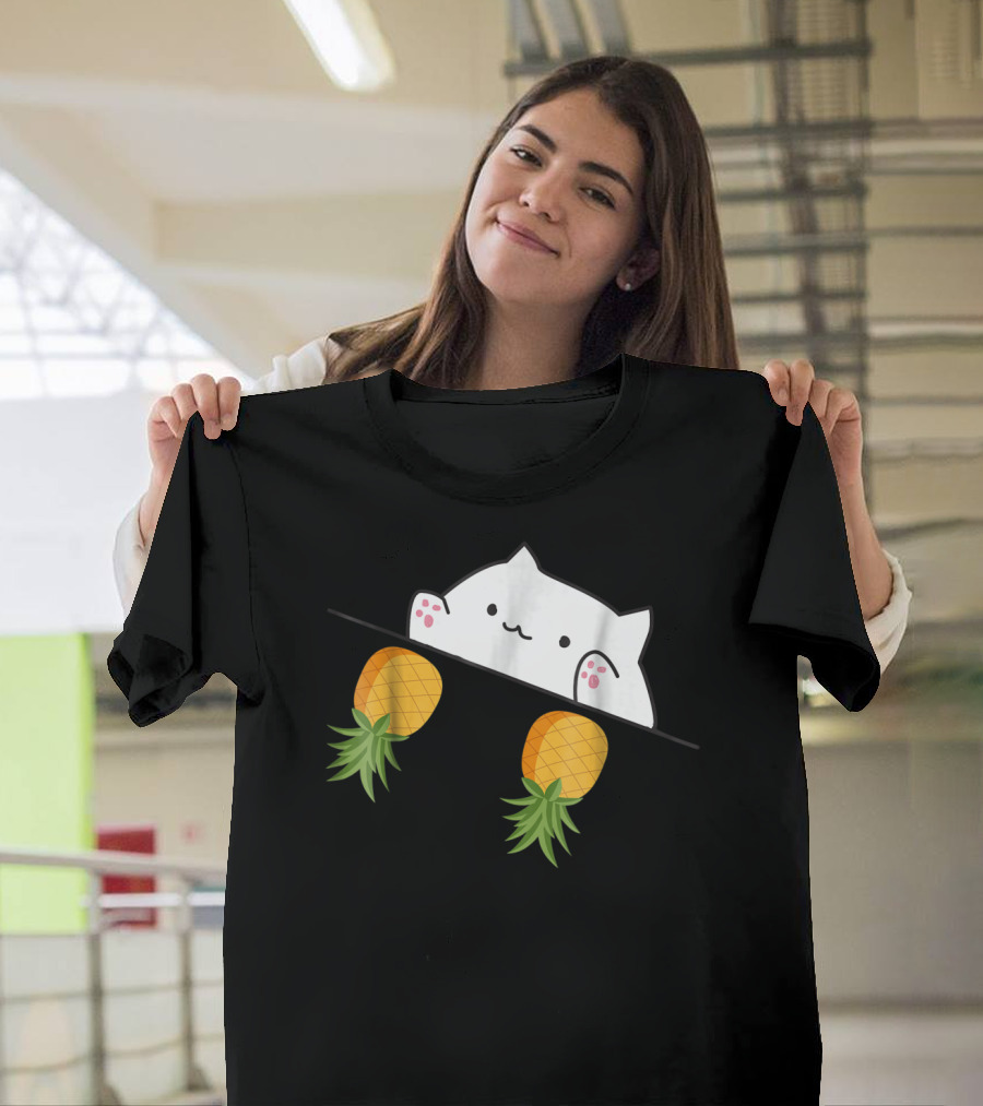 Bongo Cat Drumming with Pineapples T-Shirt