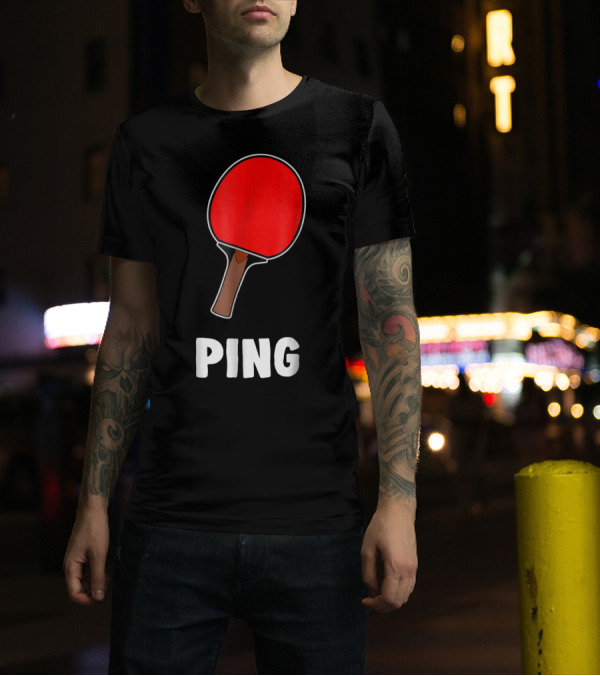 Couple Matching Halloween Costume Ping Paddle T-Shirt