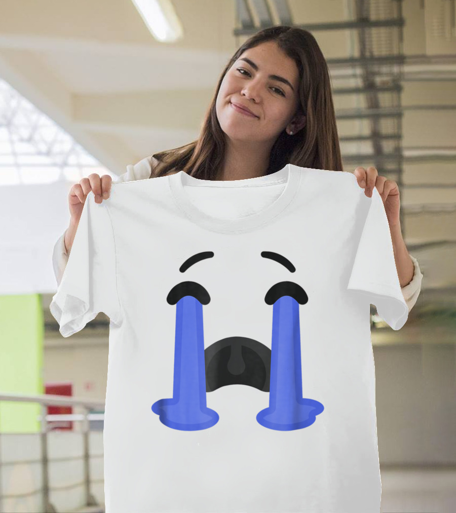 Crying Face Emoji Tears Expression T-Shirt