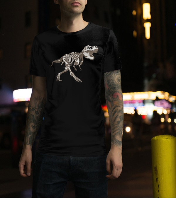 Halloween Dinosaur Skeleton T-Rex T-Shirt