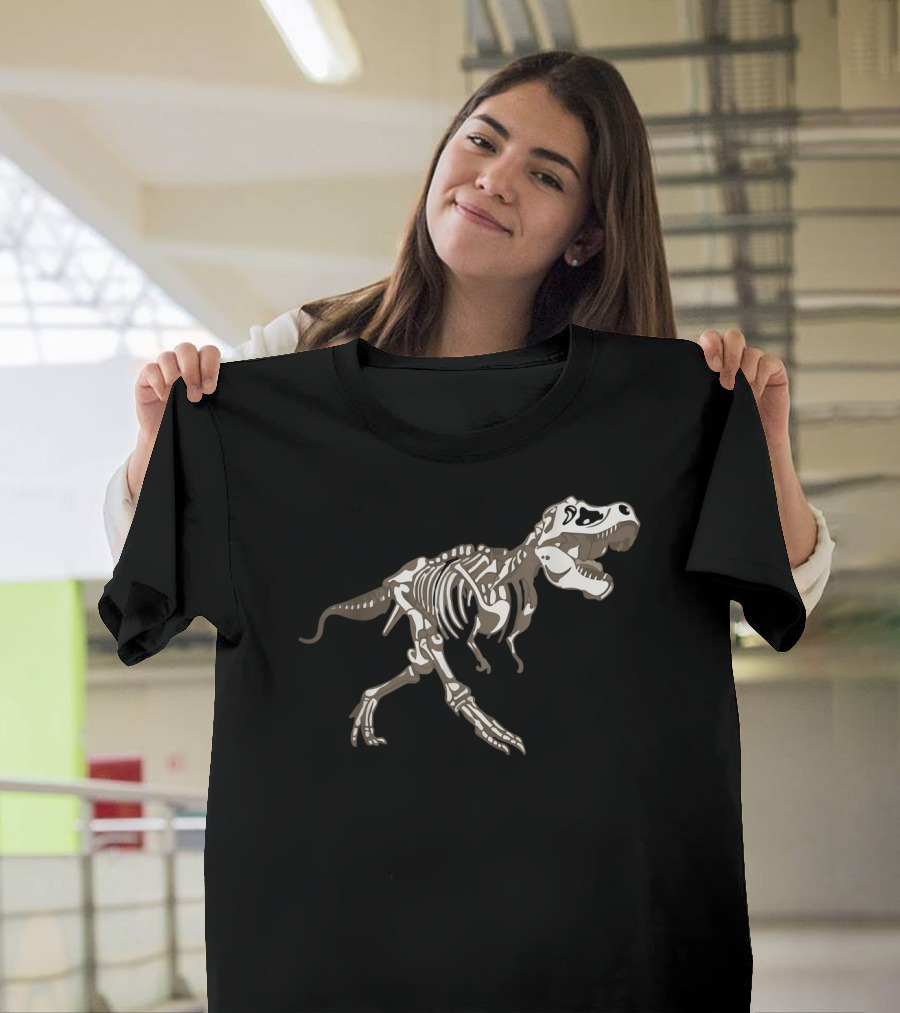 Halloween Dinosaur Skeleton T-Rex T-Shirt
