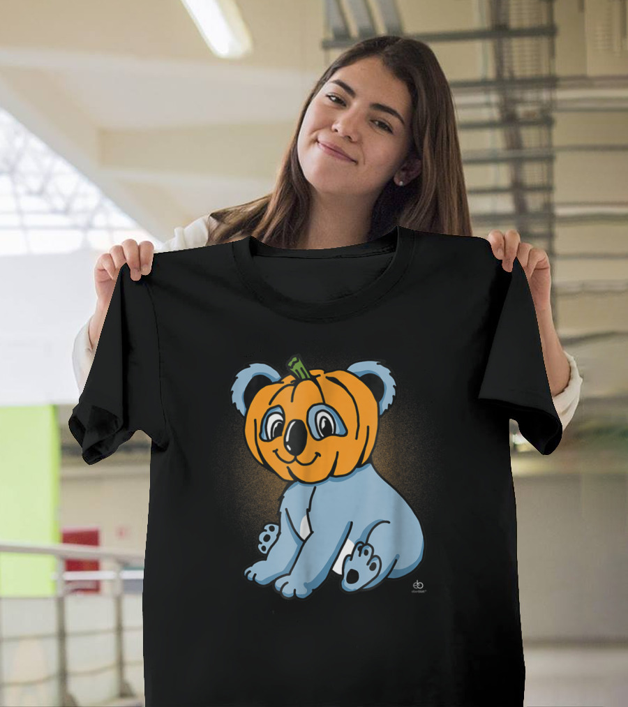 Funny Cute Koala Bear With Pumpkin Head T-Shirt