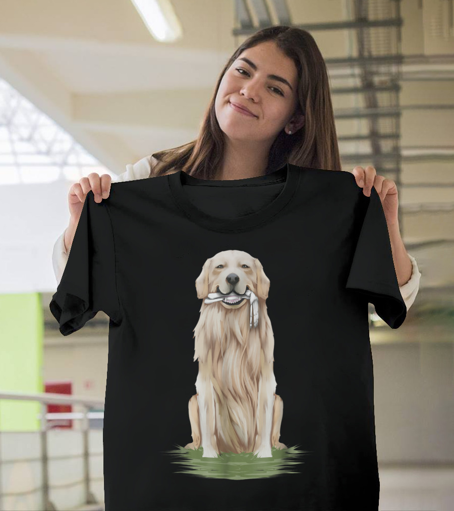 Golden Retriever Halloween Bone Funny Dog T-Shirt