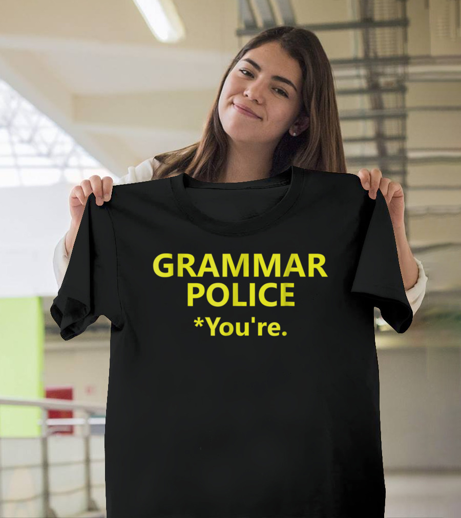 GRAMMAR POLICE Halloween Costume Funny You're Correction T-Shirt
